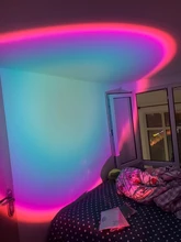 Atmosphere Led Night Light Rainbow Sunset Projector Lamp for Home Coffe shop Background