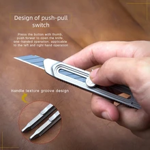  Titanium Alloy Telescopic Utility Knife Blades Sharp Portable Tool Knife Quick Blade  EDC Pocket Knife Unpacking Fruit Knife 