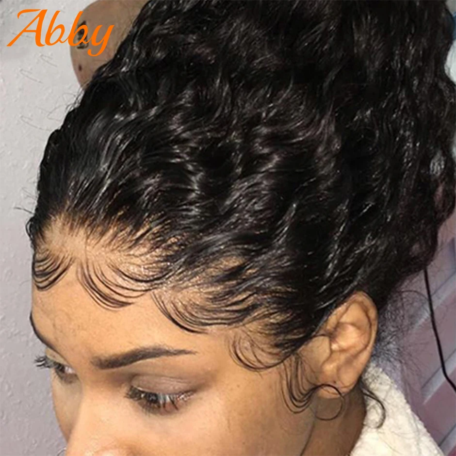 Pelucas frontales de encaje transparente HD para mujer, pelucas de cabello humano rizado con cierre de encaje, largas, brasileñas
