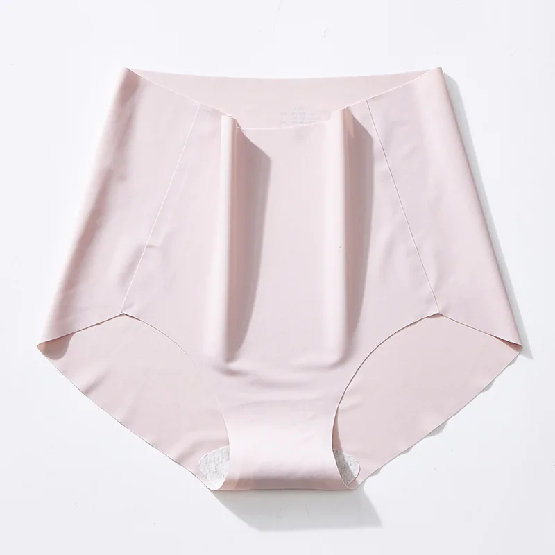 

New non-marking soft ice silk panties Women's comfortable breathable high waist briefs thin section