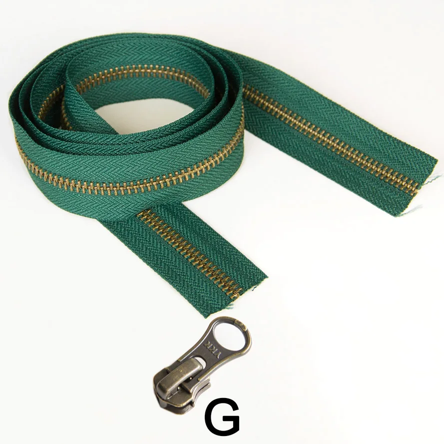 G 1 метр YKK 5# металлические бронзовые катушки молнии DIY Швейные сумки аксессуары B - Цвет: G