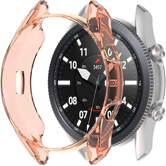 For Samsung Galaxy watch 3 45mm 41mm samrtwatch Soft Plated TPU bumper 41 45 mm smart watch Protector Cover Accessories