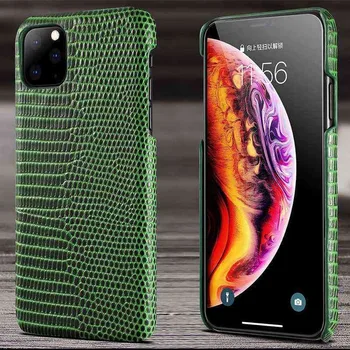 

Business Genuine Leather Phone Case for IPhone 11 Pro Cover Luxury Lizard Patterned Case for IPhone 11 2019 X XR XS MAX 10 Coque