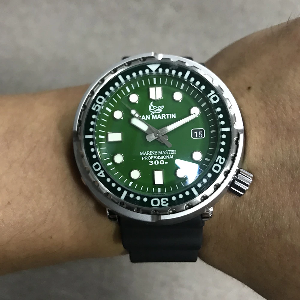 Модные автоматические часы Tuna SBBN015 NH35 механизм San Martin для дайвинга из нержавеющей