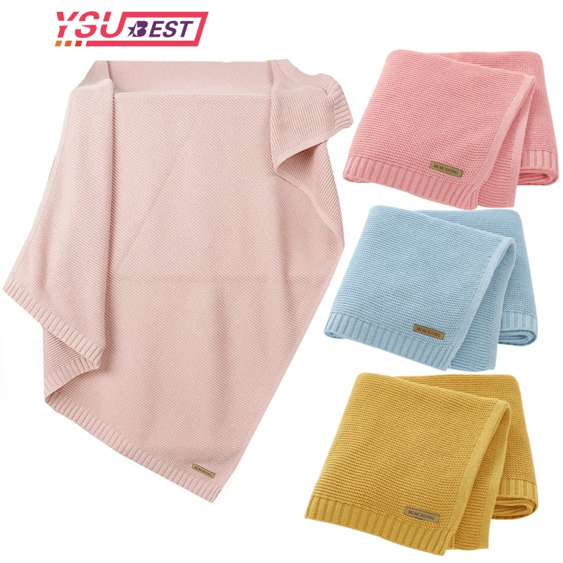 Baby Blankets Super Soft Newborn bebes Swaddle Wrap 100*80cm Knitted Infant Kids Stroller Basket Bed Sleeping Covers | Мать и ребенок