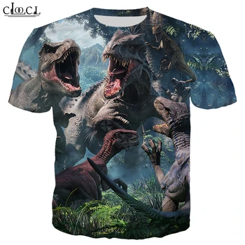 

Jurassic Park Printing T Shirts Men Women Fierce Dinosaur 3D T Shirt Funny Animal Print Short Sleeve Sweatshirt Casual Pullovers