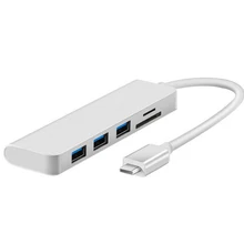 5 в 1 USB-C USB 3,1 type-C концентратор до 3 USB 3,0 SD TF устройство для чтения карт памяти камера OTG адаптер для MacBook samsung MateBook