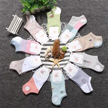 

Four Seasons Socks WOMEN'S Low-cut Liners Socks Pure Cotton Low-Cut Low Top Sweat Absorbing Breathable Short Socks Cotton Deodor