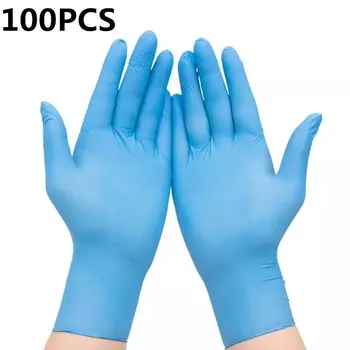 

100Pcs Disposable Gloves Latex Nitrile Rubber Household Kitchen Dishwashing Gloves Work Garden Universal for Left and Right Hand