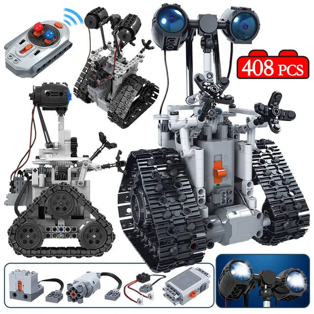 US $34.05 ERBO 408pcs Remote Control Electric MOC Intelligent Robot Building Blocks Technic RC Robot Bricks E