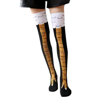 

3D Chicken Claw Print Women Over the Knee Thigh High Stockings Short/Long Socks Socks Stockings Thigh High Over Knee High Socks