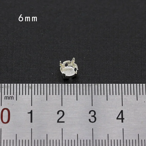 6mm round 30p пустая основа установка пришивные стразы граненые хрустальные драгоценности Посеребренные пустые коготь для камня аксессуары для одежды ссылка 1 - Цвет: 6mm round