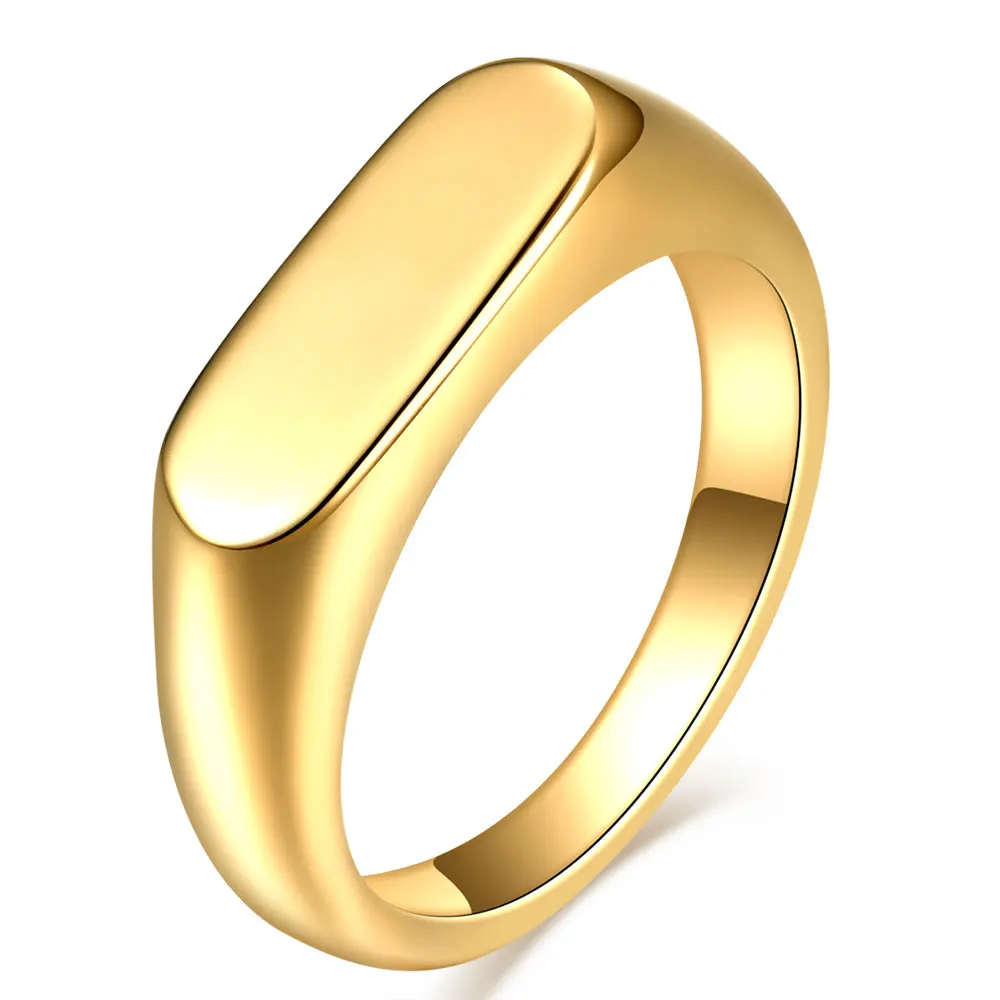 2021 New Ins Style Matching Drop Glaze Gold Statement Rings For Women Christmas Gift Stainless Steel Gothic Jewelry Accessories 