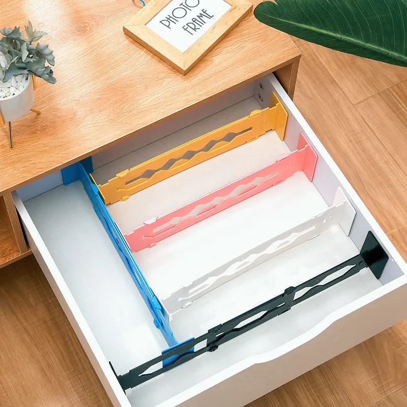 

Hot Drawer Divider Retractable Storage Partition Board Adjustable Drawer Divider Stretch Board Divider Makeup Storage Grid