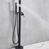 Outdoor Rainfall Shower Faucet Floor Standing Bathroom Bath Tub Mixer Tap Single Handle Heighten Bath Shower Faucets New Arrival 4