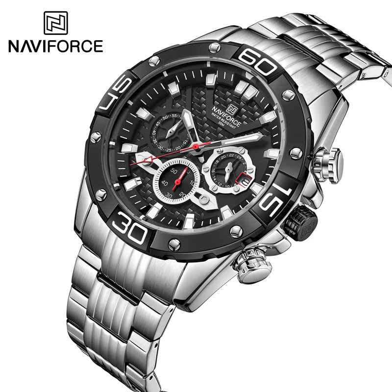 2021 NAVIFORCE Мужские часы от топ бренда модные бизнес наручные спортивные с полным