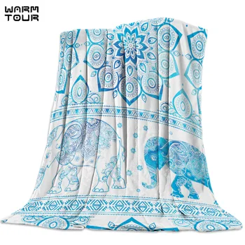 

Africa Indian Elephant Buddhism Blanket Funny Printed Soft Boy Girl Baby Coral Fleece Animal Blankets Warm Sofa Bed Sheets