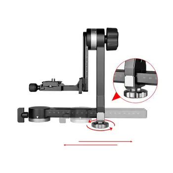 

YELANGU A171 Aluminum Alloy Gimbal Tripod Head with 1/4 and 3/8 Screw Max Load 15kg