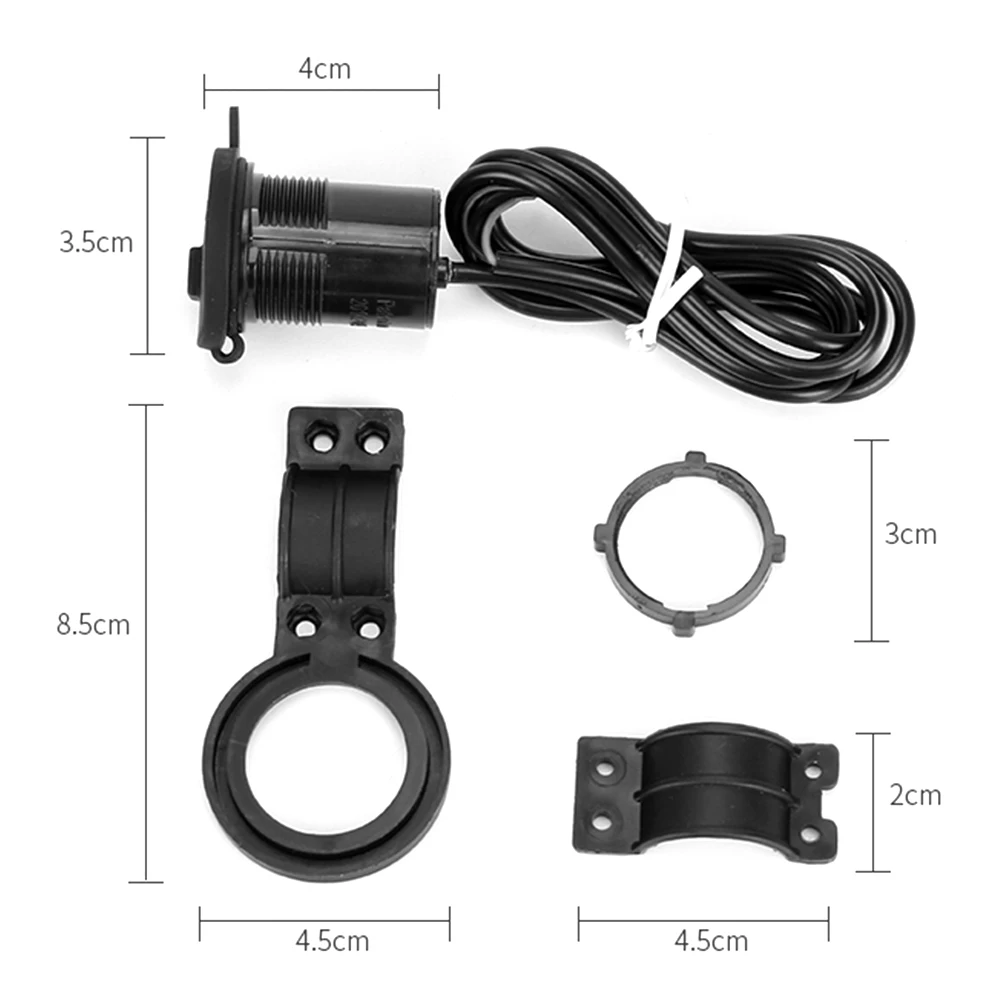 DC 12 V 24 зарядных порта USB для автомобиля Зарядное устройство мотоцикл с