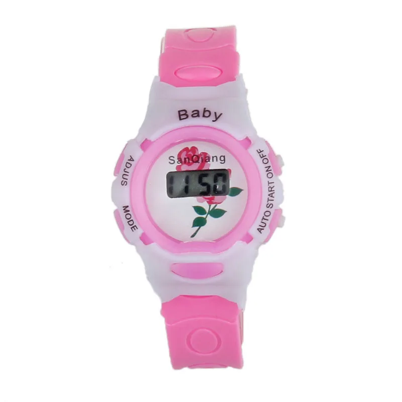 Новые силиконовые часы ярких цветов для студентов модные часы для девочек детские наручные часы с мультяшками relogio led - Цвет: A