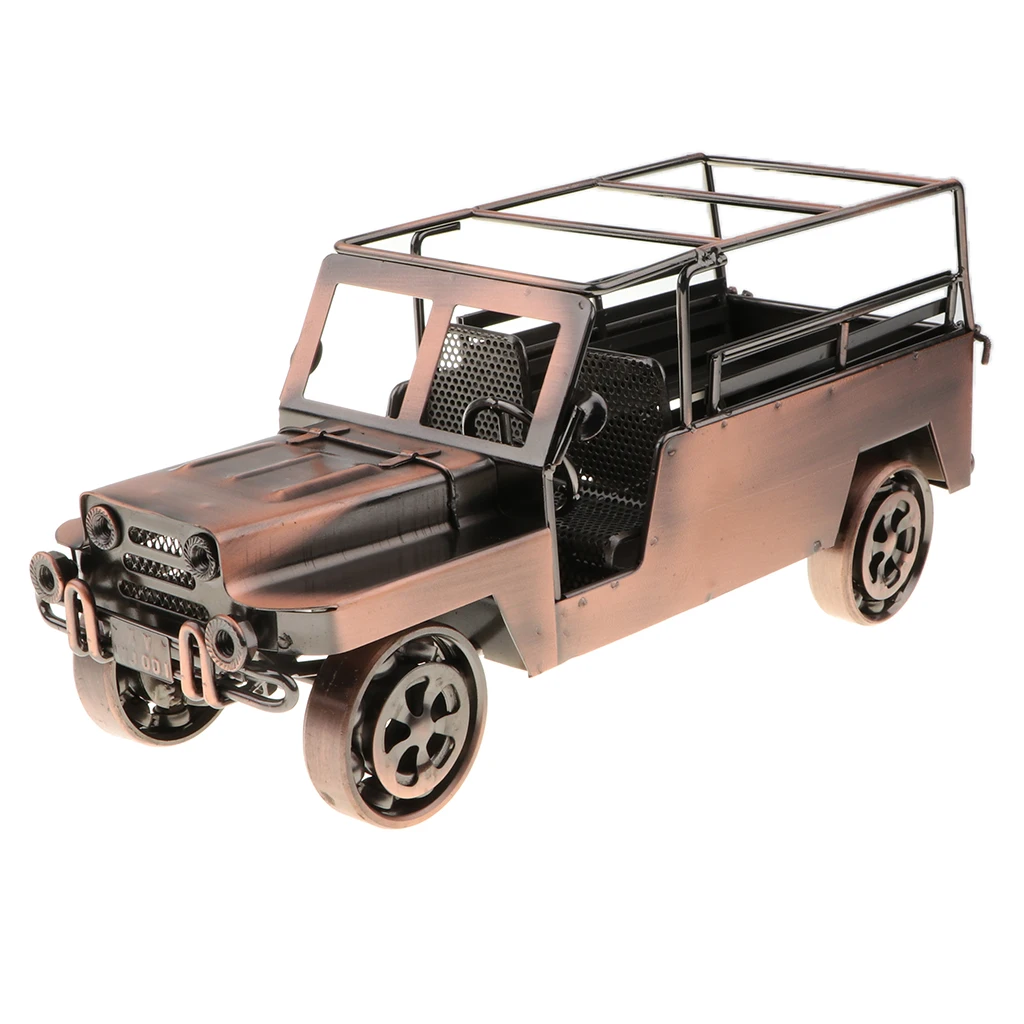 

10 Inch Old Style Metal Vehicle Model Metalwork Craft, Home Office Decoration, Ornament, Handcrafted Collectible
