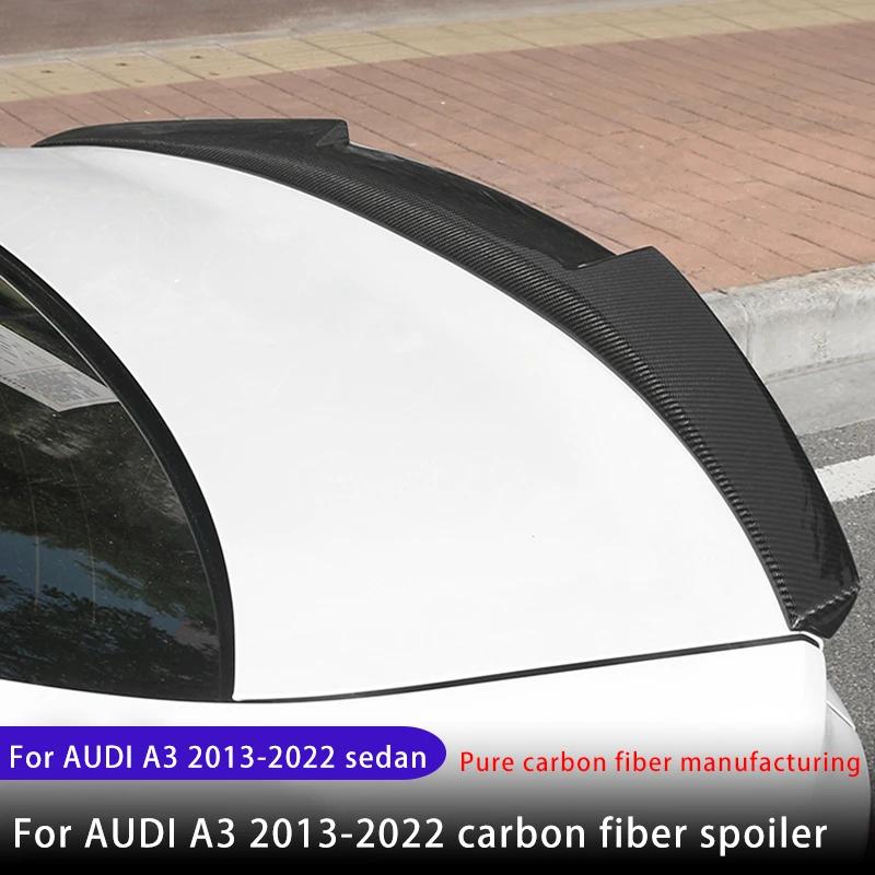 Подходит для Audi A3 S3 спойлер из углеродного волокна седан 2014-2021 jdm