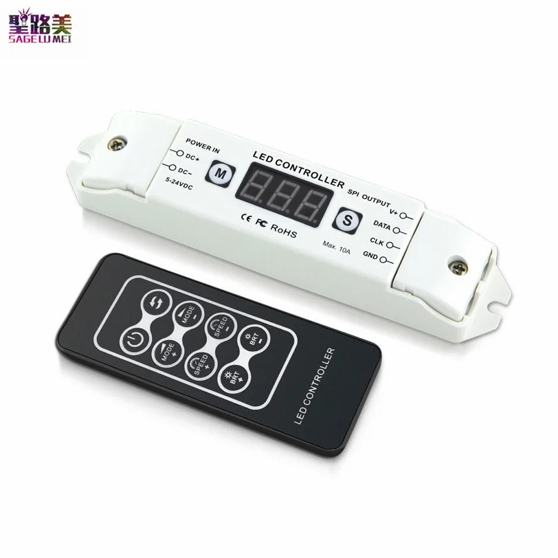 

12V LED Pixel SPI Strip Controller DC5V-24V Digital Addressable Control For WS2801 WS2811 WS2812 8806 6803 IC Tape Strip Lights