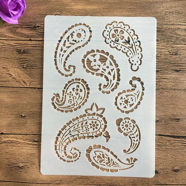 A4 size Flower Wall Painting Stencils Stamp Scrapbook Album Decorative Embossing Craft Paper DIY Flower Label Stencil 759