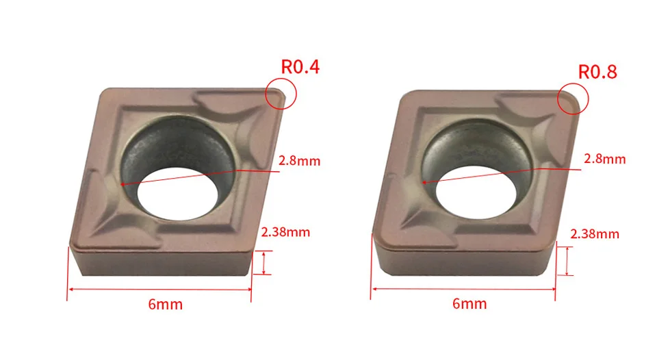 10pcs CCMT060204 CCMT060208 Carbide Insert CCMT Internal Turning Tool Diamond CNC Blade Cutter Lathe For-SCLCR