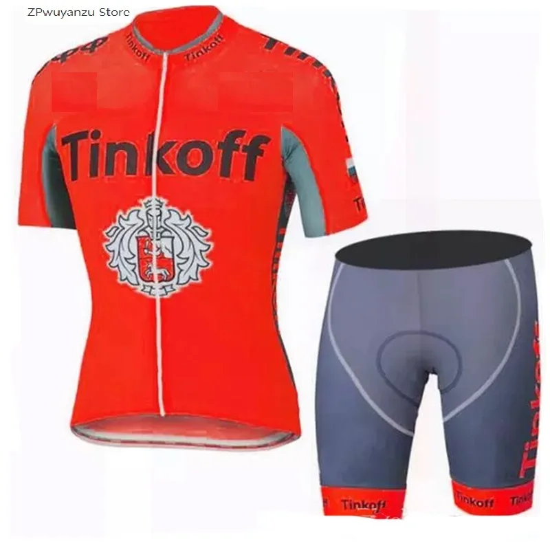 Тинькофф для велосипедной команды Джерси комплект Pro Team Велоспорт Джерси одежда MTB короткий рукав комплект велосипед спортивная одежда Наборы Maillot Ropa Ciclismo - Цвет: 3