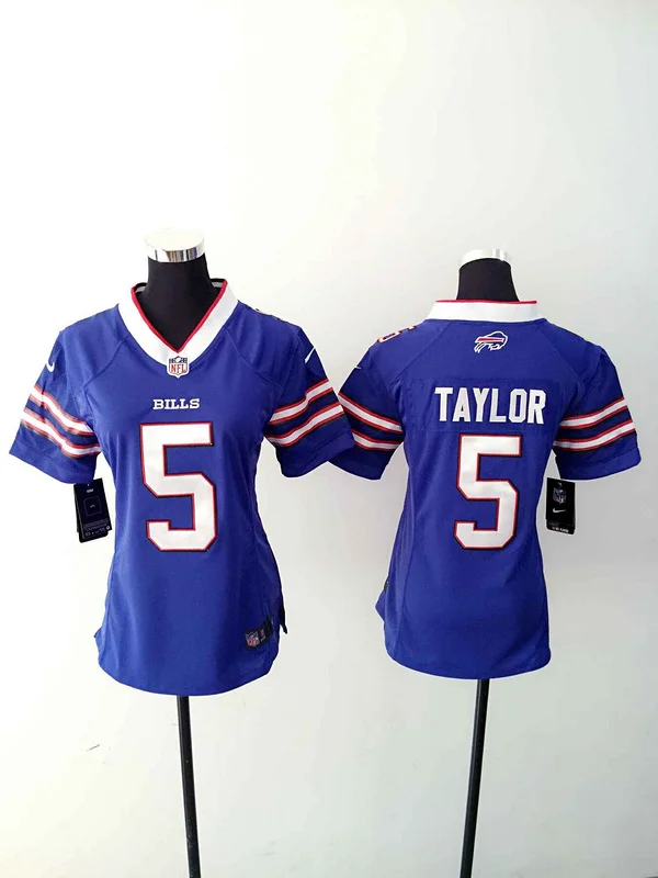 Женщины Леди Все сшитые Buffalo s#14 Sammy Watkins#5 Tyrod Taylor#25 LeSean McCOY#90 Shap Lawson#12 Jim Kelly Jersey - Цвет: Коричневый