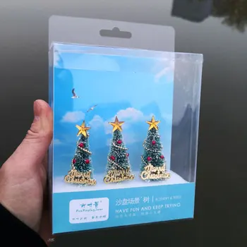 

3Pcs/Set 6.5cm 1:87 HO Scale Plastic Simulation Merry Christmas Tree Train Railroad Tree Model