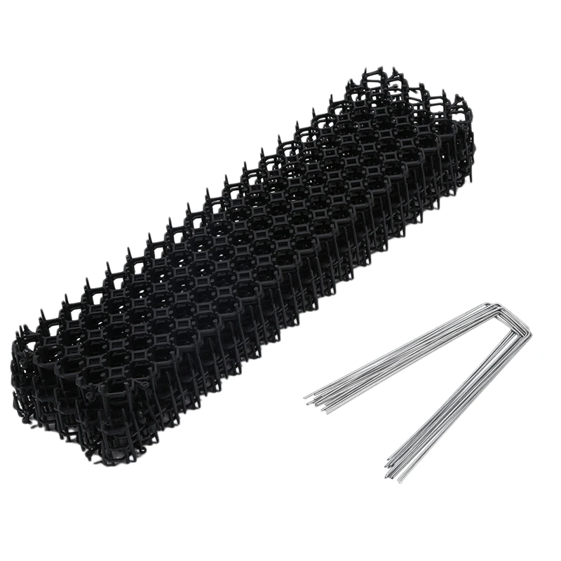 

10Pcs Cat Scat Spike Mat- Gentle Pet Deterrent for Cats, Dogs and More - Easy To Install Includes 12 Garden Staples