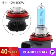 1 шт 12V H11 100W 5000K белый светильник автомобильные ксеноновые галогенные лампы Супер яркий авто спереди головной светильник Противотуманные фары Дневные Фары Светильник лампочка