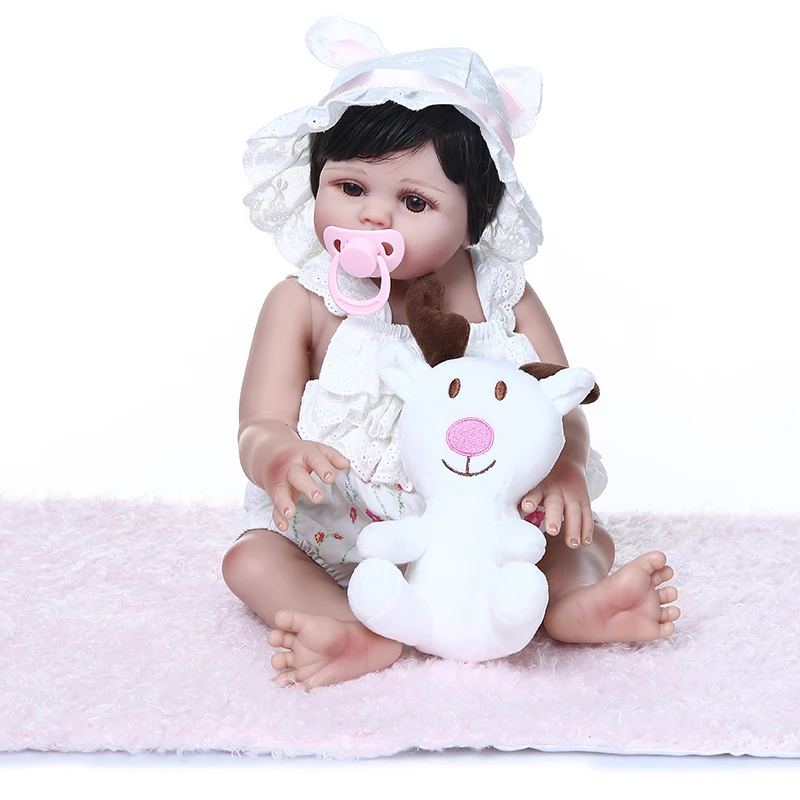 48 см очень мягкая гибкая силиконовая кукла bebe для новорожденных девочек в летнее