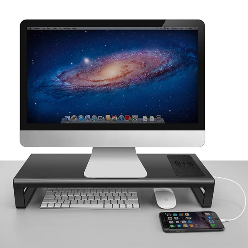 New Thermal Charger PC Desktop Laptop Smart Base Aluminum Computer Laptop Base to Increase the Height of Computer or PC Monitor