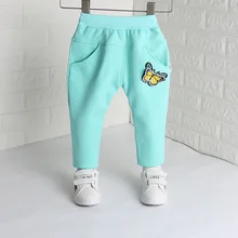 Новые стильные зимние штаны для малышей 0-3 лет, теплые хлопковые штаны, повседневные штаны в Корейском стиле fu he rong, 19