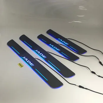 

Express delivery led door sill plate strip welcome light threshold guard protectors for honda jade