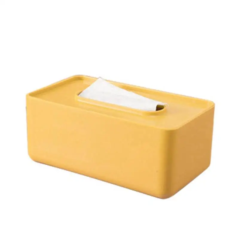 Скандинавский стиль пластиковая коробка для салфеток бумажное полотенце чехол для салфеток домашний стол декоративный Органайзер товары для дома - Цвет: Цвет: желтый