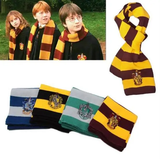 Magic School Wizard Sciarpa Potter Hermione Ron Sciarpa Cappello Malfoy Sciarpe Cap Anime Cosplay Costume Sciarpa Calda