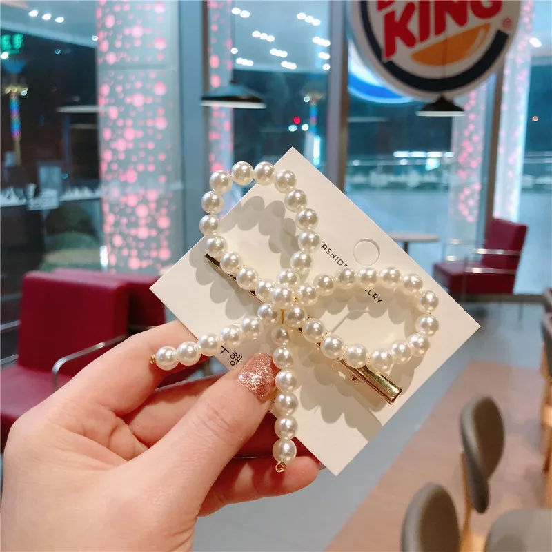 Versión coreana de La Perla lazo de pelo perla arco diadema Diy hecho a mano boda horquilla Decoration de ювелирное изделие