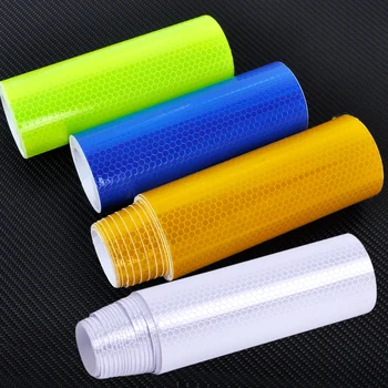 

4 Colors 3m X 15cm Reflective Safety Warning Conspicuity Tape Film Sticker Length 3M Smooth Surface Water Resistance