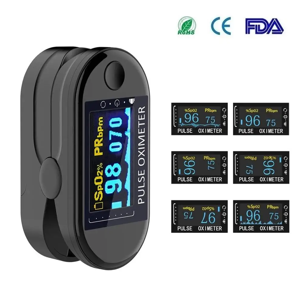 OLED Finger Oximeter Portable Family PulseOximeters Oxygen Saturator Blood Oxygen Medical Heart Rate Spo2 PR Pulse Oximeter