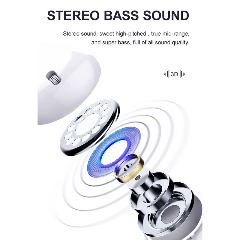 Wireless Bluetooth Earphone In Ear TWS With Mic Charging Box Handsfree Handsets Stereo Sport Earbuds Sport Earphone Headphones