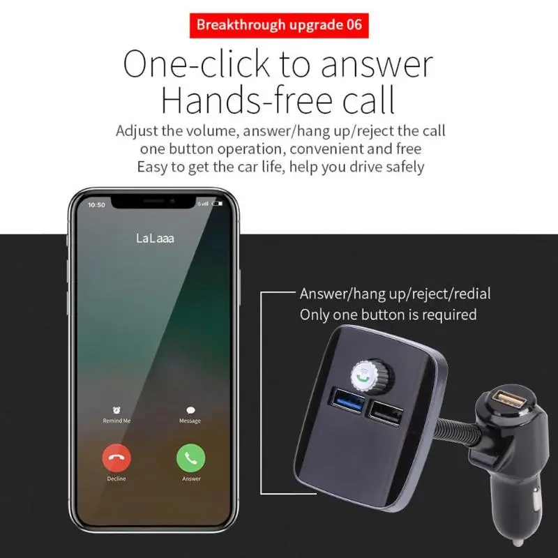 M3PLUS беспроводной Bluetooth Hands-free FM передатчик с ЖК-дисплеем USB зарядное устройство автомобильный комплект