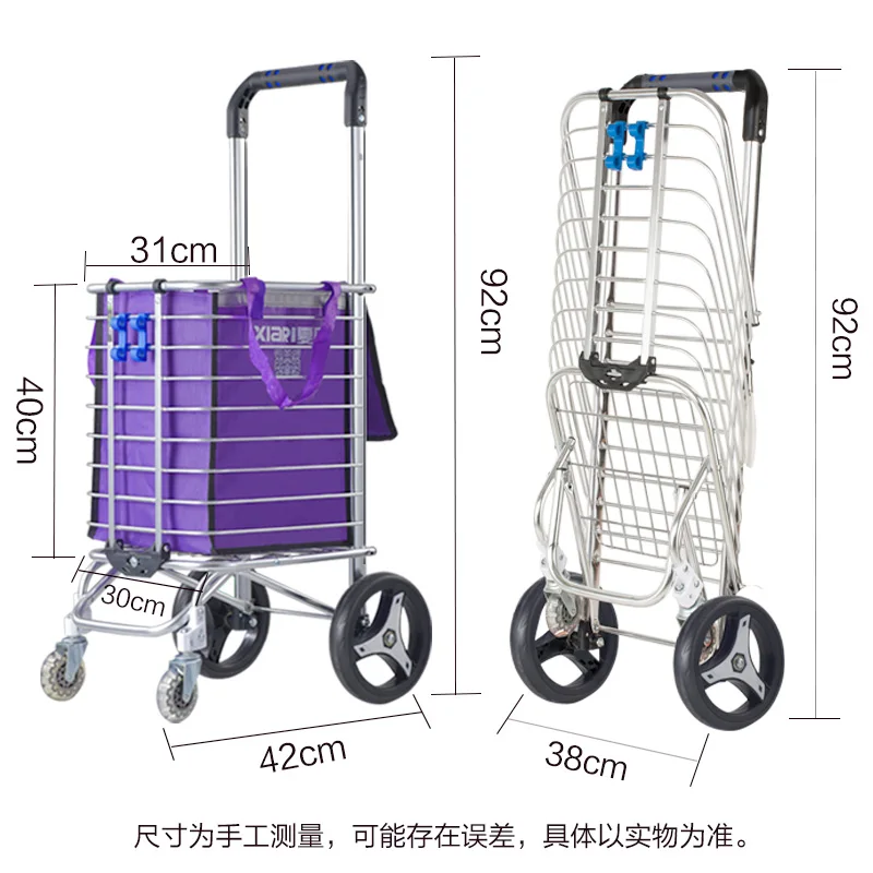  Shopping Cart Shopping Cart Small Cart Folding Old Cart Small Cart Portable Trolley Trolley Trolley