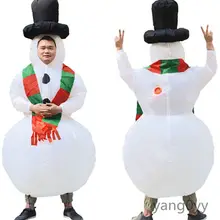 Надувной костюм Снеговик-талисман, костюм, костюмы, косплей, вечерние, для игр, наряды, одежда, реклама, карнавал, Рождество, для взрослых