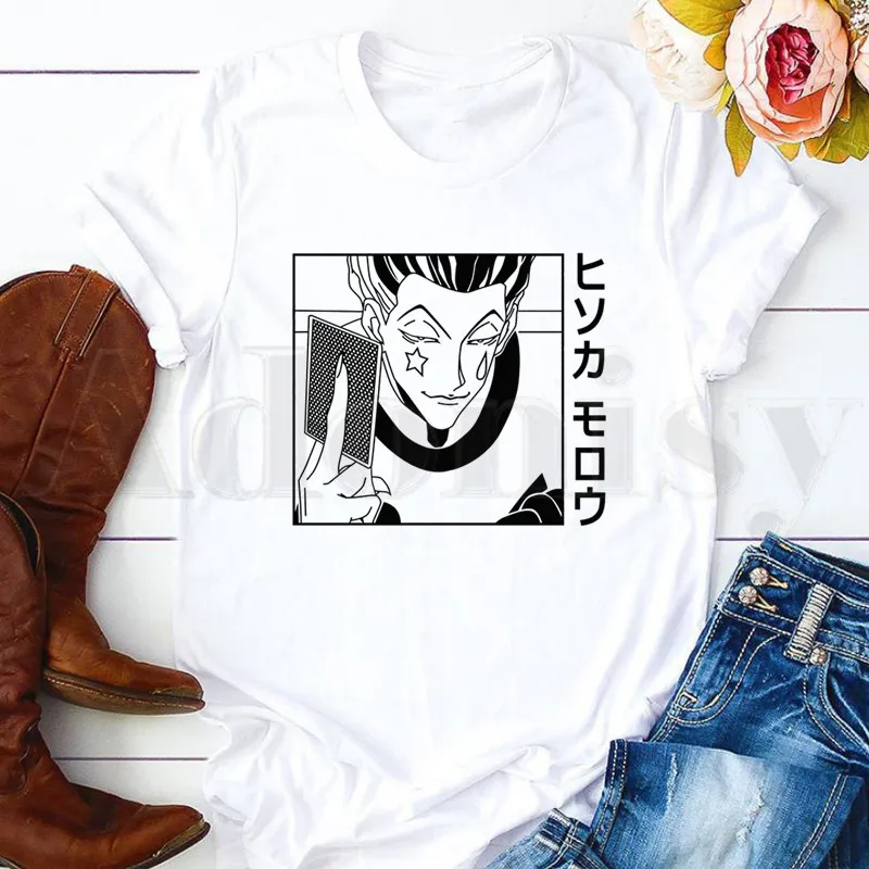 Hunter X Hxh Killua Zoldyck Hisoka аниме женская футболка с коротким рукавом летняя Harajuku одежда |
