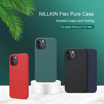 

10pcs/lot Wholesale NILLKIN Flex Pure CASE For Apple iPhone 12 Pro Max Liquid Silicone Rubber Shockproof Phone Case