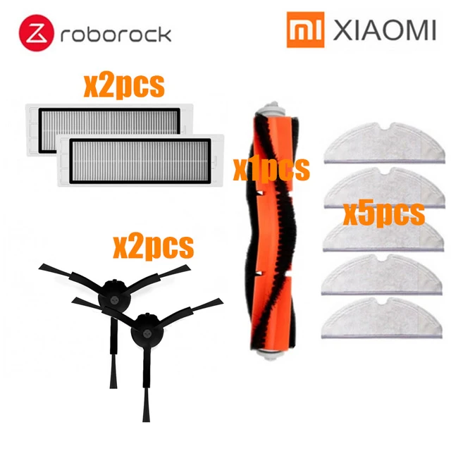 Подходит для XiaoMi Roborock S50 S51 S55 аксессуары Запчасти для пылесоса комплекты основная щетка+ фильтр+ Боковая щетка+ Швабра - Цвет: Miset-4